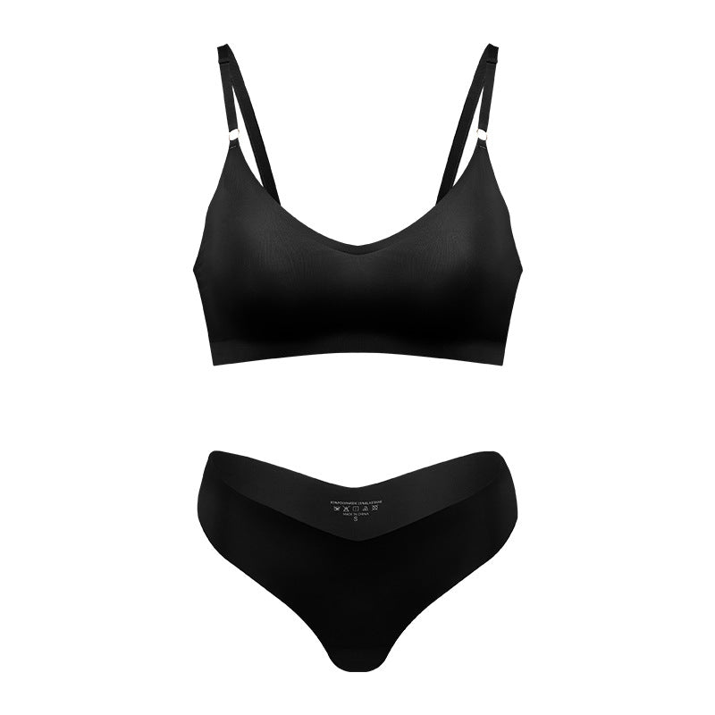 Kvinnors Sömlös Trådlös V-ringad Bralette Nude Loungewear