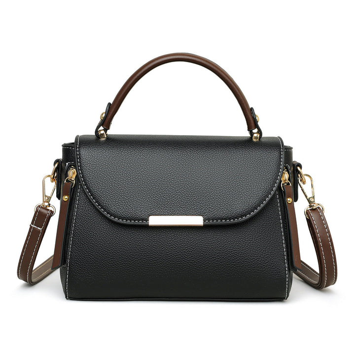 Kvinnors Strukturerade Crossbody Handväska med Kontrastrem