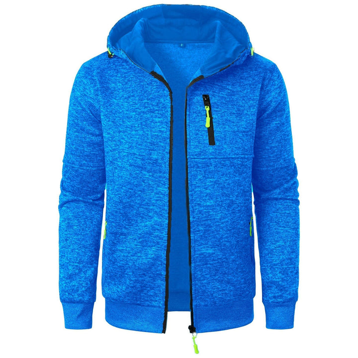 Mönstrad zip hoodie för män – Bekväm, andningsbar, stilren, avslappnad, vardaglig lagerklädsel