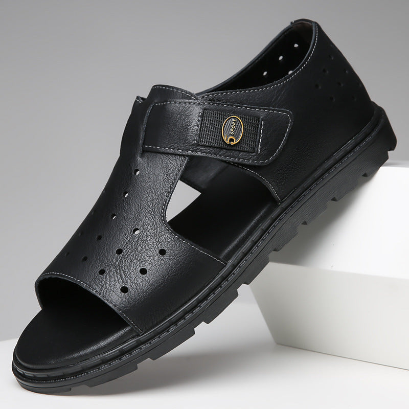 Herrarnas Slip On Cutout Sandaler Lätta Avslappnade Sommarskor