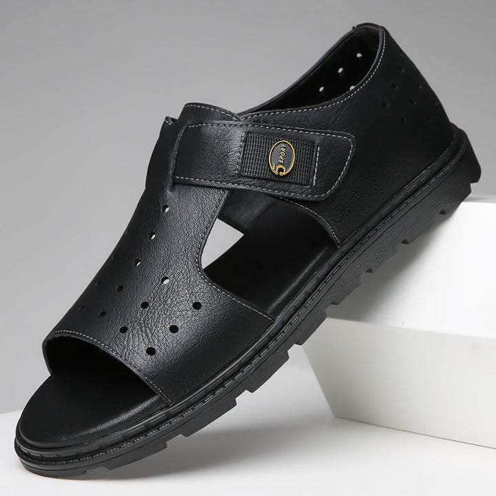 Herrarnas Slip On Cutout Sandaler Lätta Avslappnade Sommarskor