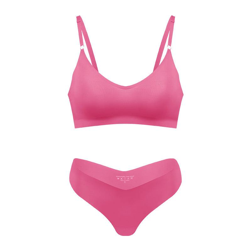 Kvinnors Sömlös Trådlös V-ringad Bralette Nude Loungewear
