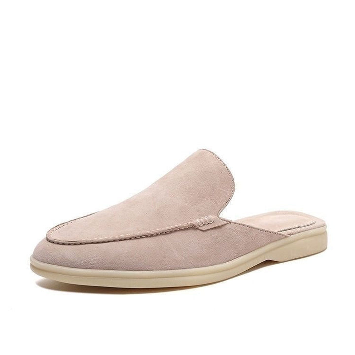 Herrars Slipp-On Loafers i Suede utan Häl för Sommaren