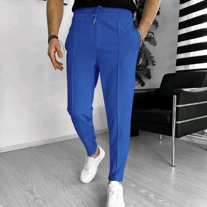 Herr Chinosbyxor med Elastisk Midja och Sidfickor