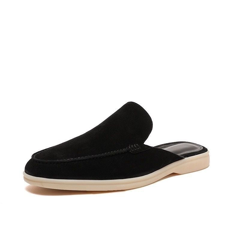 Herrars Slipp-On Loafers i Suede utan Häl för Sommaren