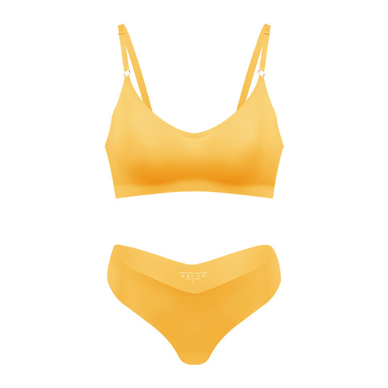 Kvinnors Sömlös Trådlös V-ringad Bralette Nude Loungewear