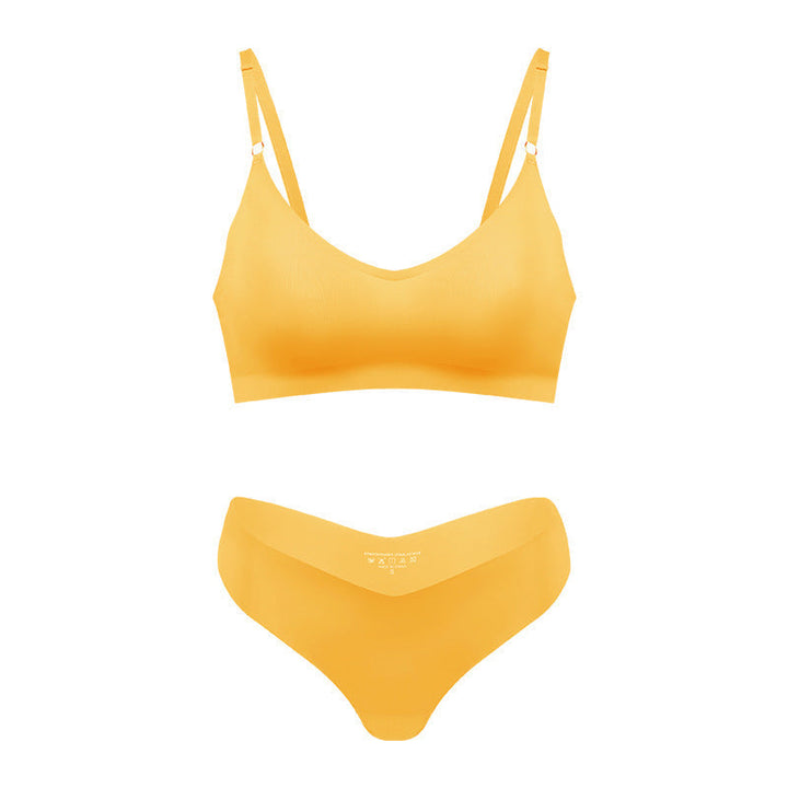 Kvinnors Sömlös Trådlös V-ringad Bralette Nude Loungewear