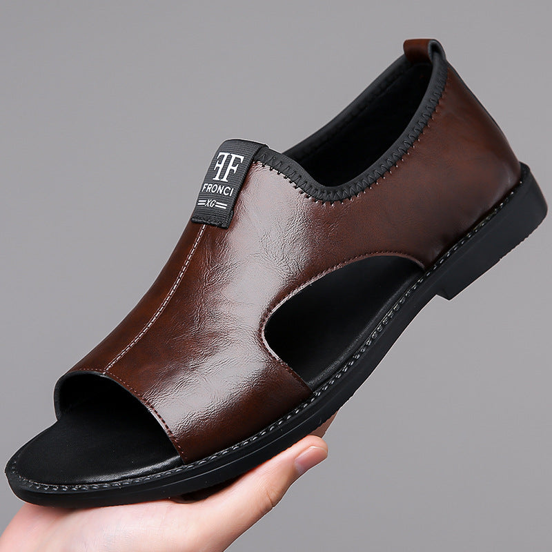 Herrarnas Slip On Cutout Sandaler Lätta Avslappnade Sommarskor