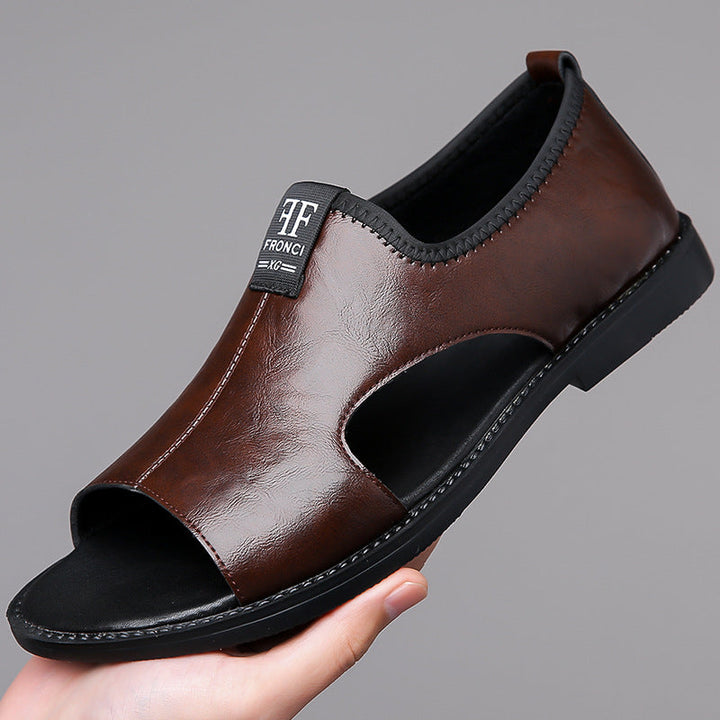 Herrarnas Slip On Cutout Sandaler Lätta Avslappnade Sommarskor