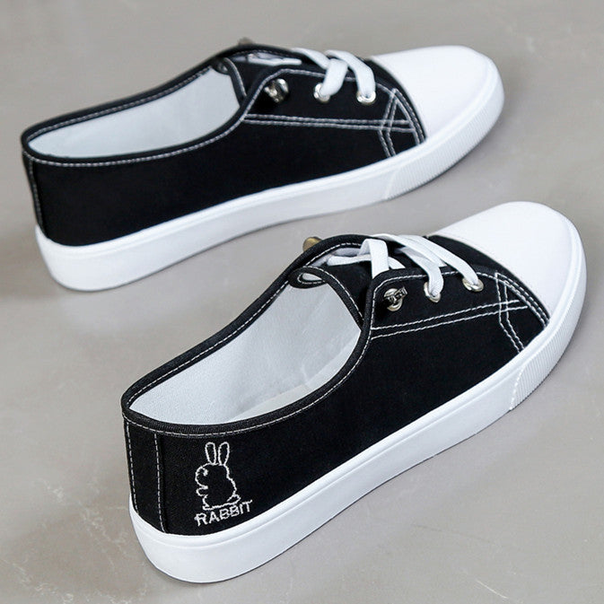 Kvinnors Canvas Snörning Lågtopps Avslappnade Sneakers
