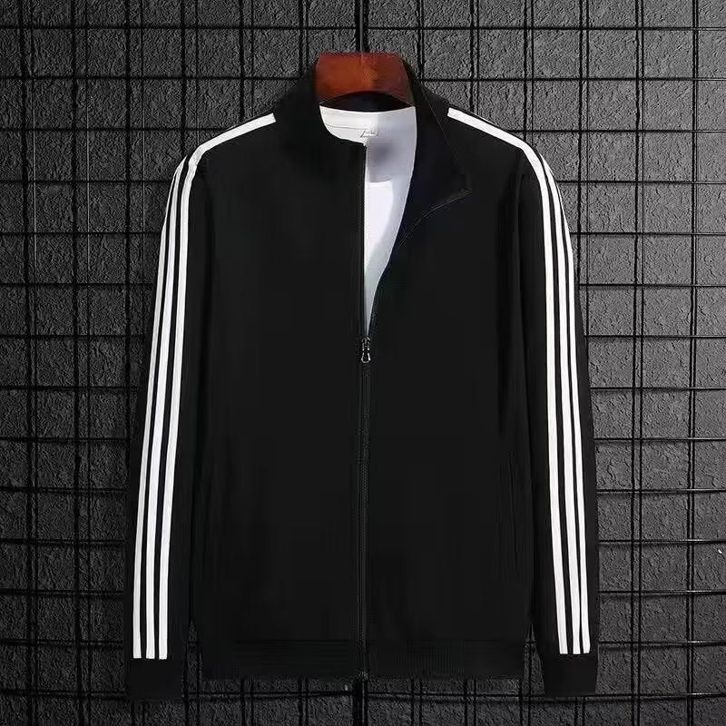 Herrarnas Randpanel Zip-jacka och Jogger Träningsdräkt