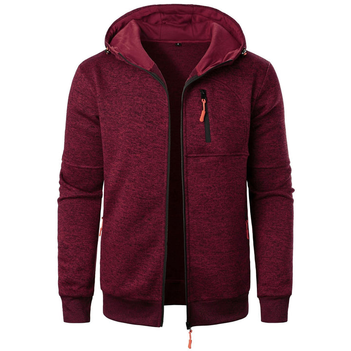 Mönstrad zip hoodie för män – Bekväm, andningsbar, stilren, avslappnad, vardaglig lagerklädsel