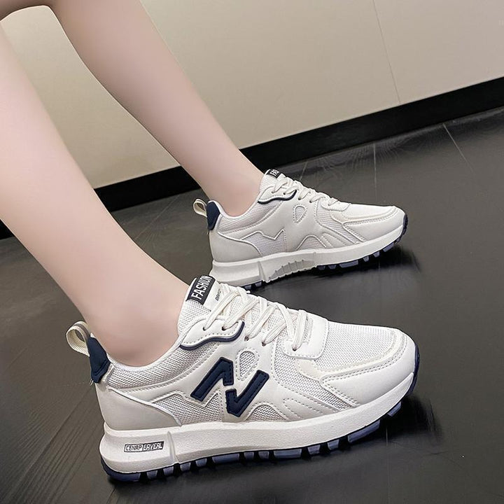 Kvinnors Chunky Mesh Trainers Lätta Snörningsskor