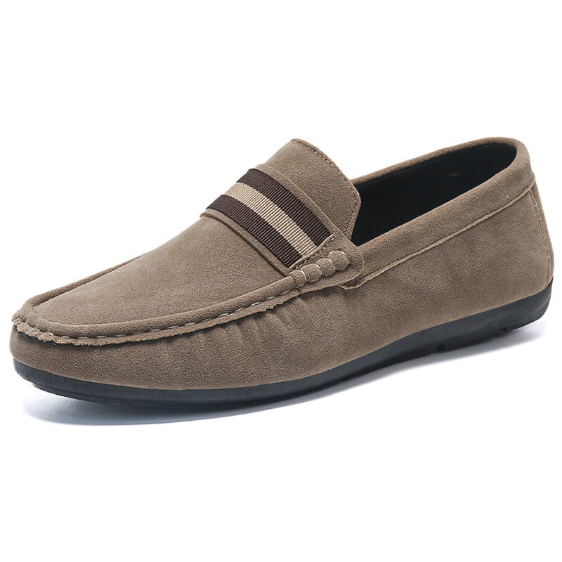 Herrens Slip On Loafers med Randig Detalj Lätta Casual Skor