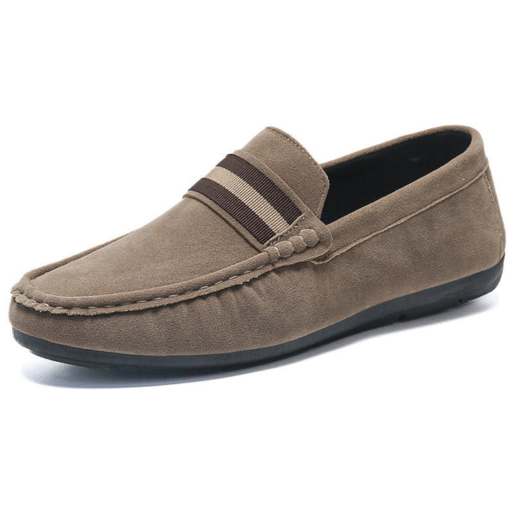 Herrens Slip On Loafers med Randig Detalj Lätta Casual Skor