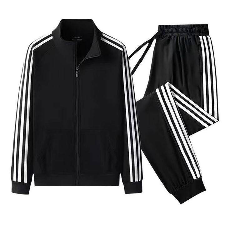 Herrarnas Randpanel Zip-jacka och Jogger Träningsdräkt
