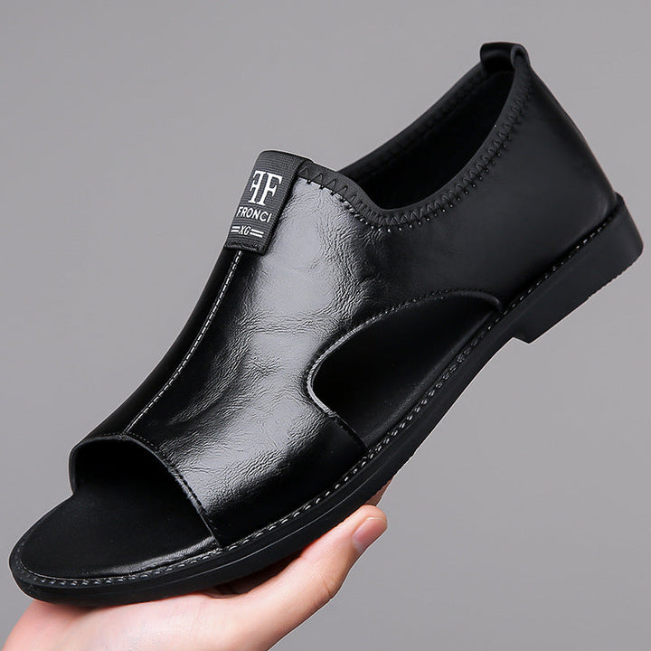 Herrarnas Slip On Cutout Sandaler Lätta Avslappnade Sommarskor