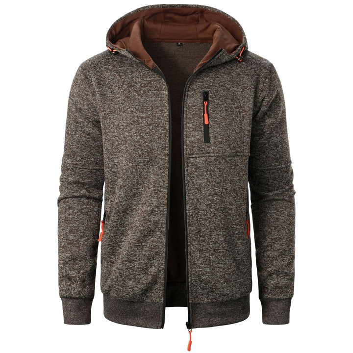 Mönstrad zip hoodie för män – Bekväm, andningsbar, stilren, avslappnad, vardaglig lagerklädsel