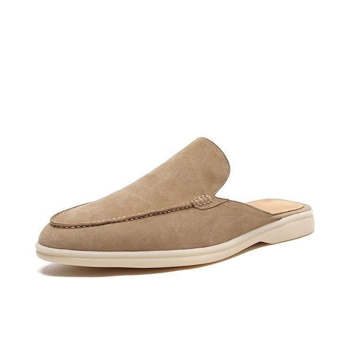 Herrars Slipp-On Loafers i Suede utan Häl för Sommaren