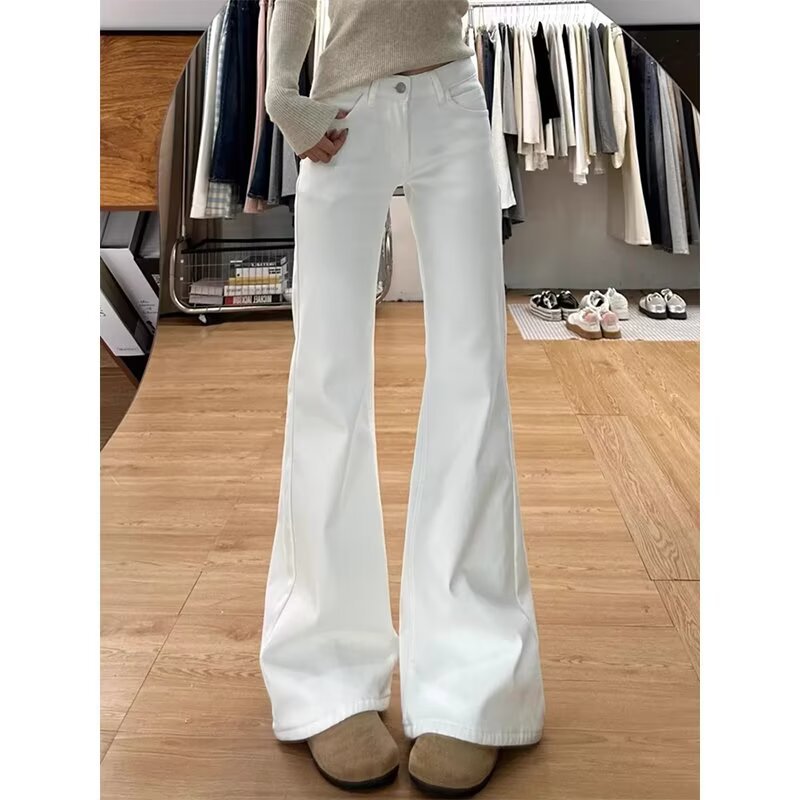 Kvinnors Hög Midja Dramatisk Utsvängd Bred Ben Denim Jeans