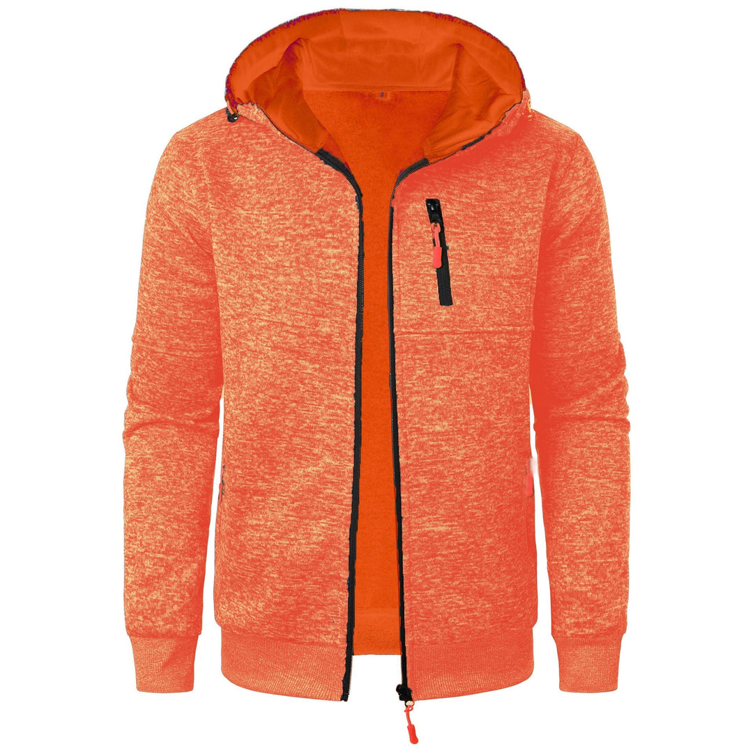 Mönstrad zip hoodie för män – Bekväm, andningsbar, stilren, avslappnad, vardaglig lagerklädsel