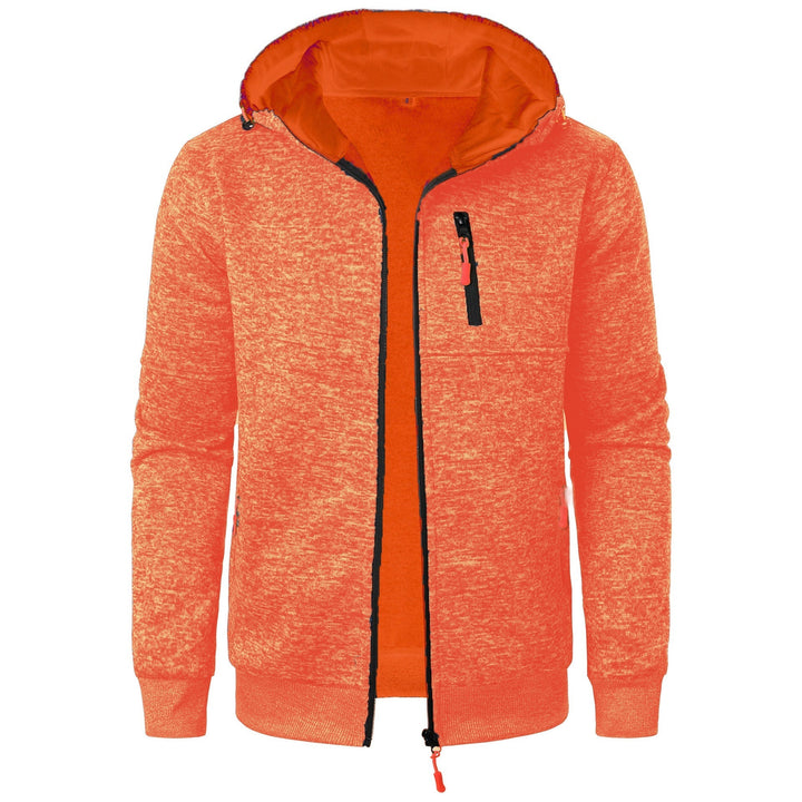 Mönstrad zip hoodie för män – Bekväm, andningsbar, stilren, avslappnad, vardaglig lagerklädsel