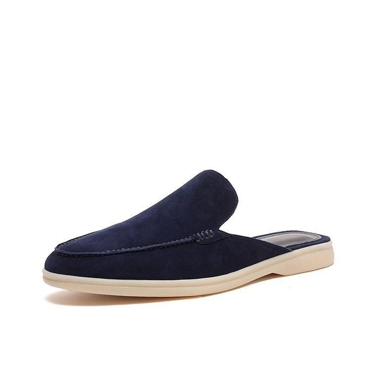 Kvinnors Ryggenlösa Loafers Slip On Mocka Stil Sommar Skor Lätta Bekväma Eleganta Lågskor