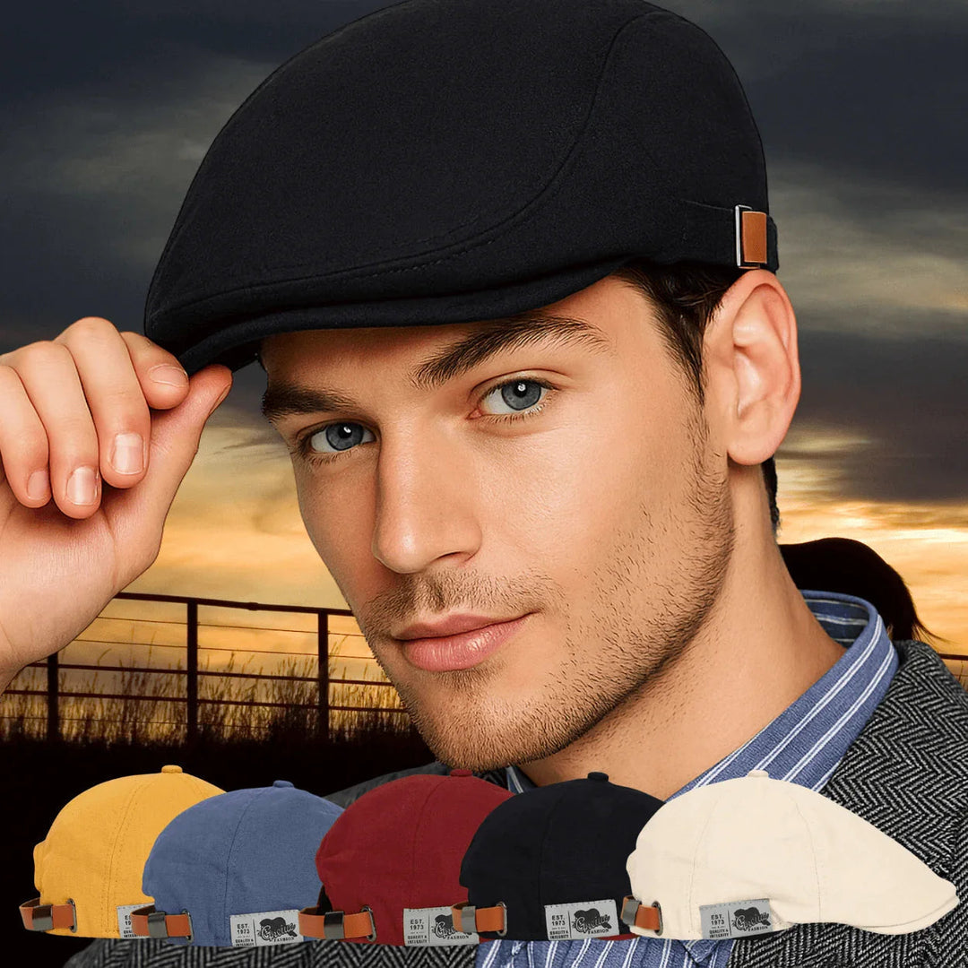 Herrens Bomullsflat Cap Klassisk Nyhetsboy Hatt