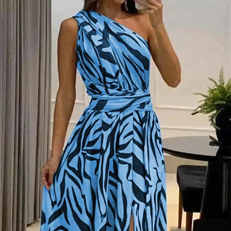 Kvinnors Tryckta Modeklänning – Elegant Smickrande Lätt Andningsbar Stilfull Daglig Chic Outfit