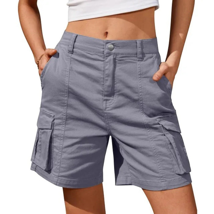 Kvinnors Cargo Shorts med Nyttopocket – Avslappnad Sommarstil för Casual och Utomhusbruk