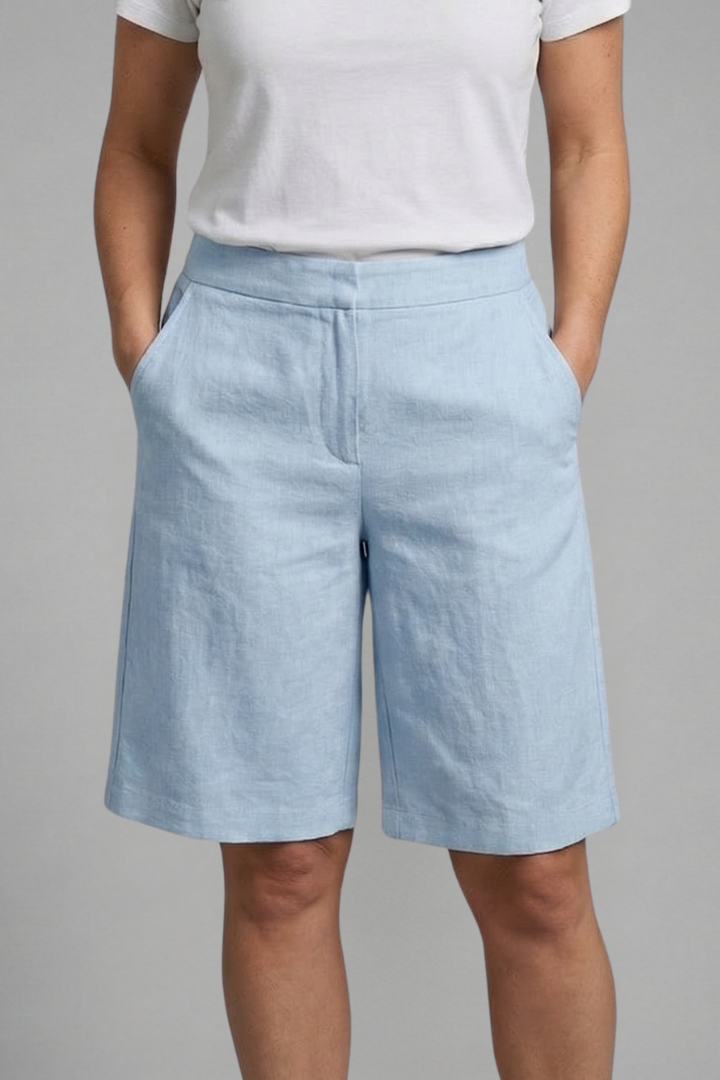 Kvinnors Högmidjade Skräddarsydda Sommarshorts Avslappnad Passform