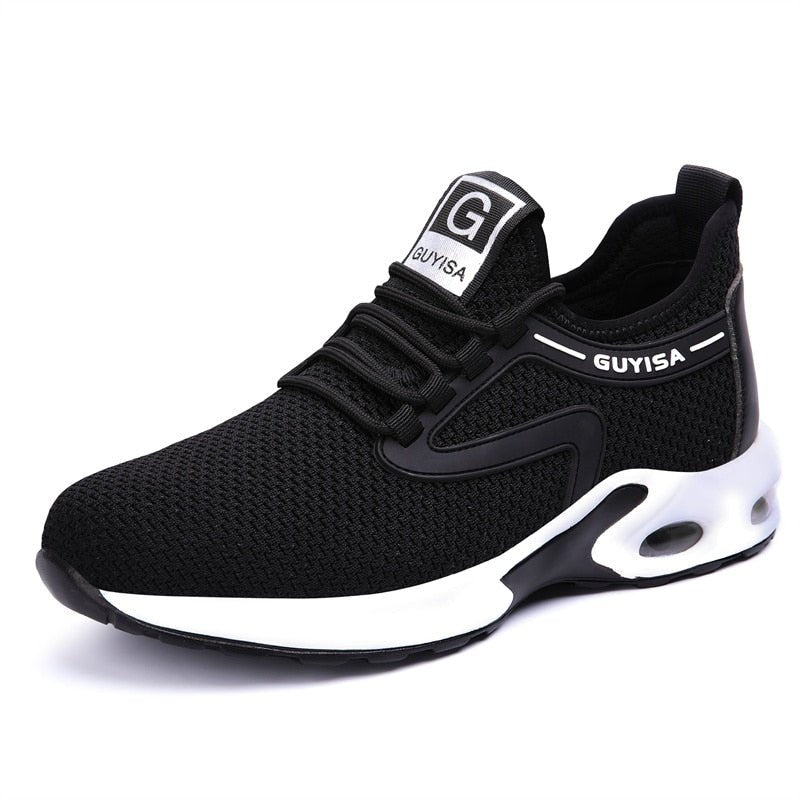 Skyddande Arbets Sneakers för Män Stötdämpande Säkerhetsskor