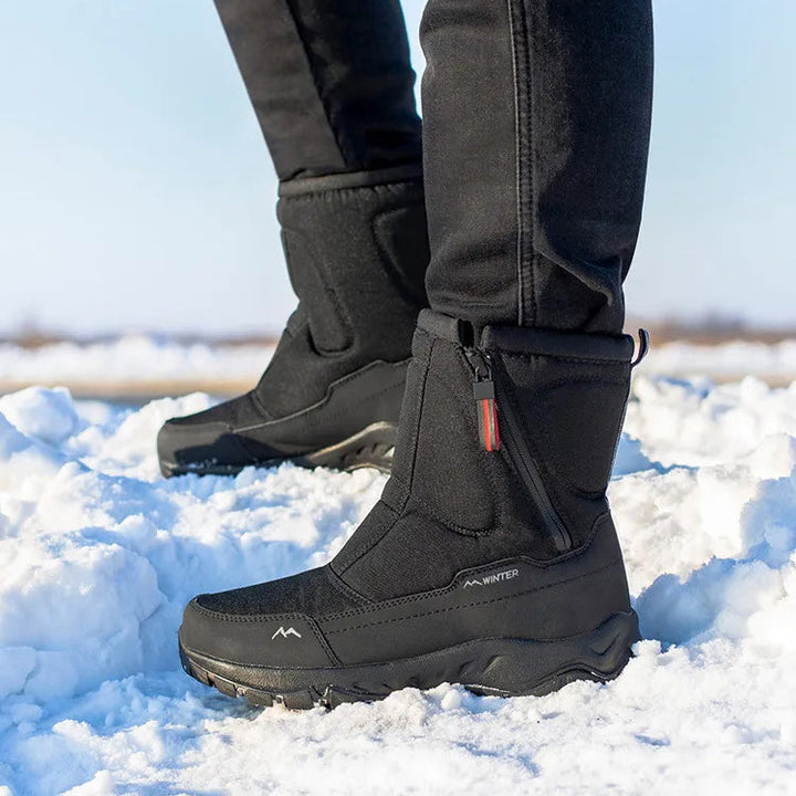 Herrmidja snöskor – Vattentåliga vinterstövlar för snöiga promenader och utomhusbruk