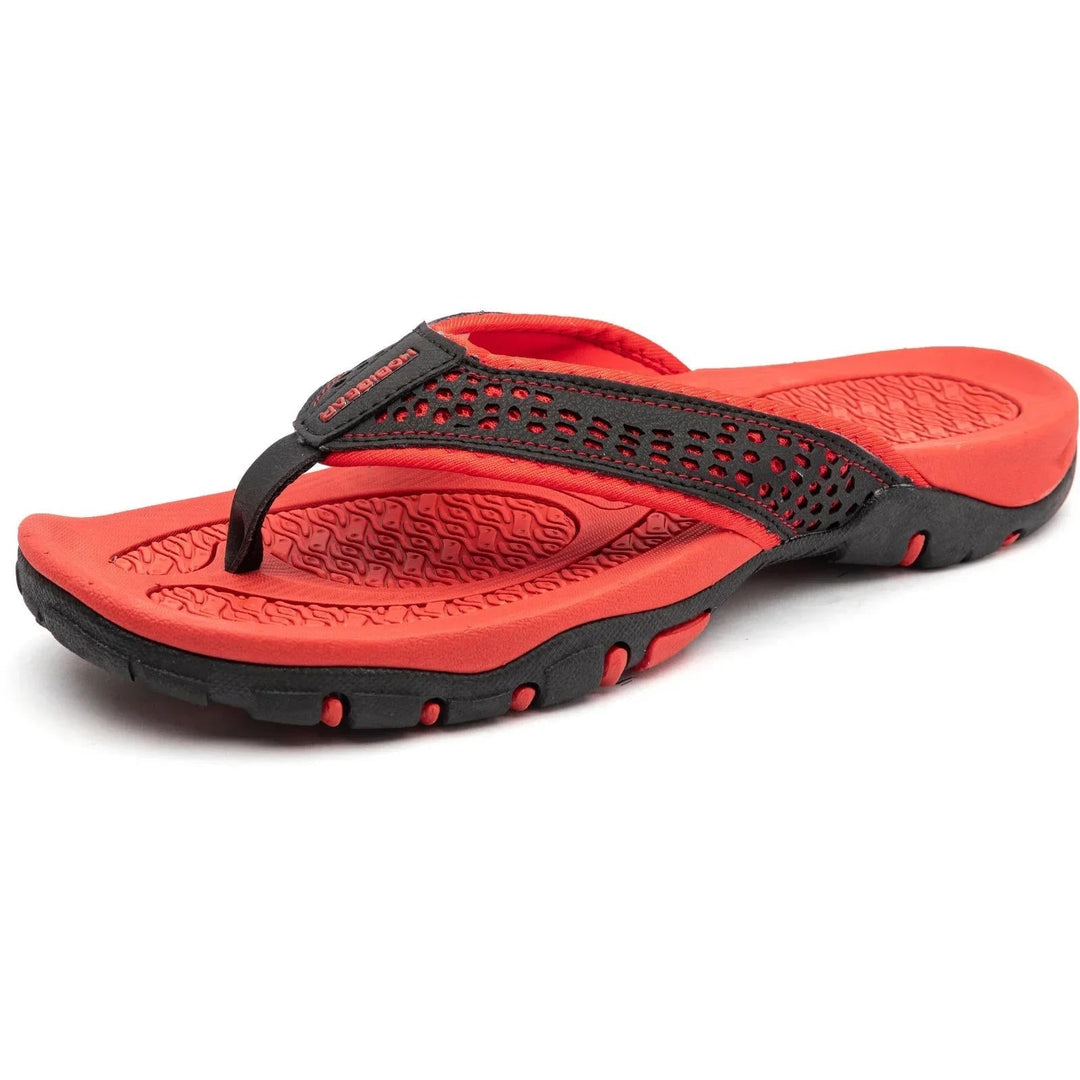 Herrars utomhus flip-flops med dämpad sula och texturerad sommar sandal