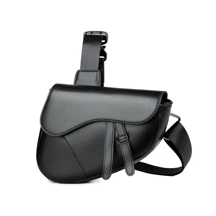 Herrars Crossbody-väska Strukturerad Sadelliknande Stil Justerbar Rem