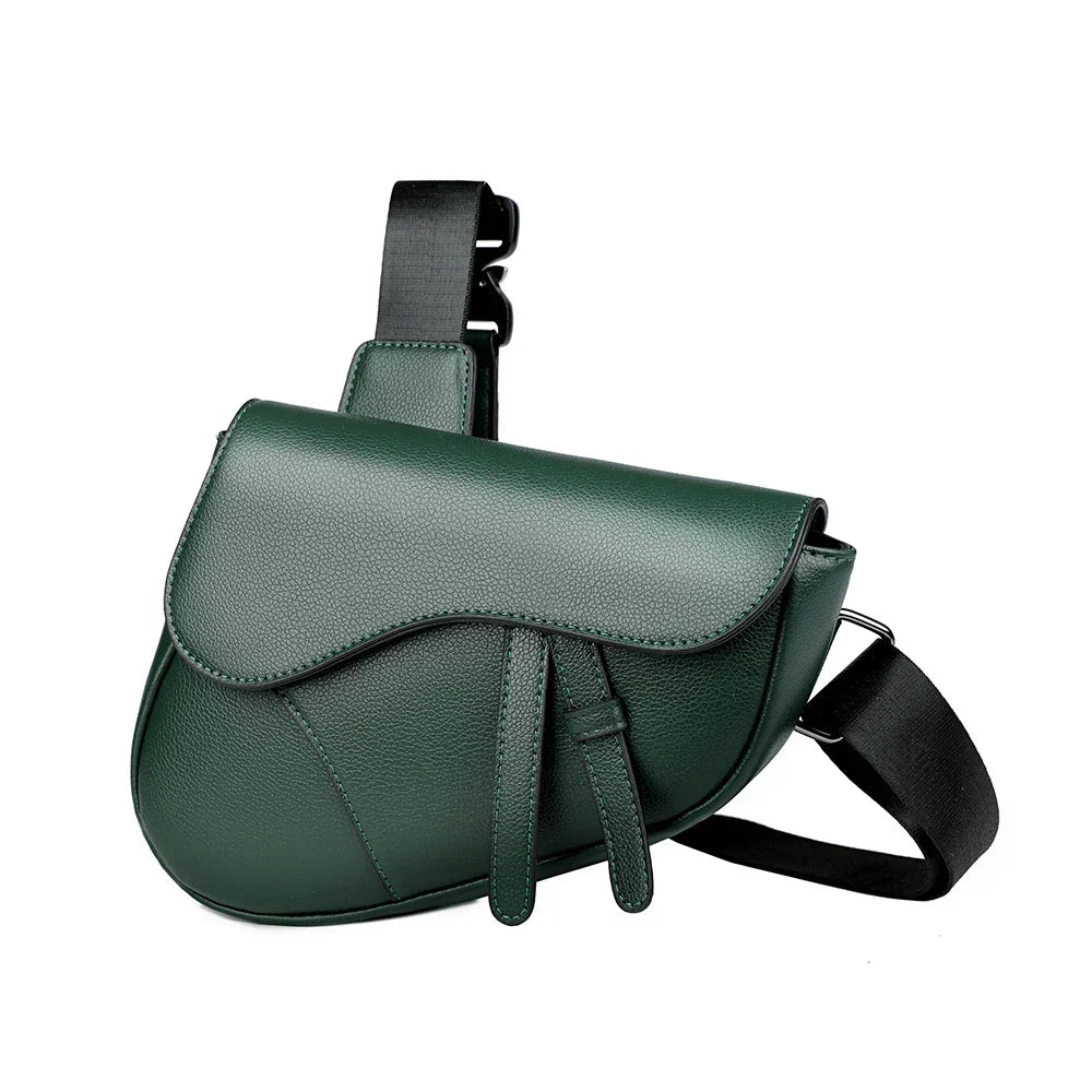 Herrars Crossbody-väska Strukturerad Sadelliknande Stil Justerbar Rem