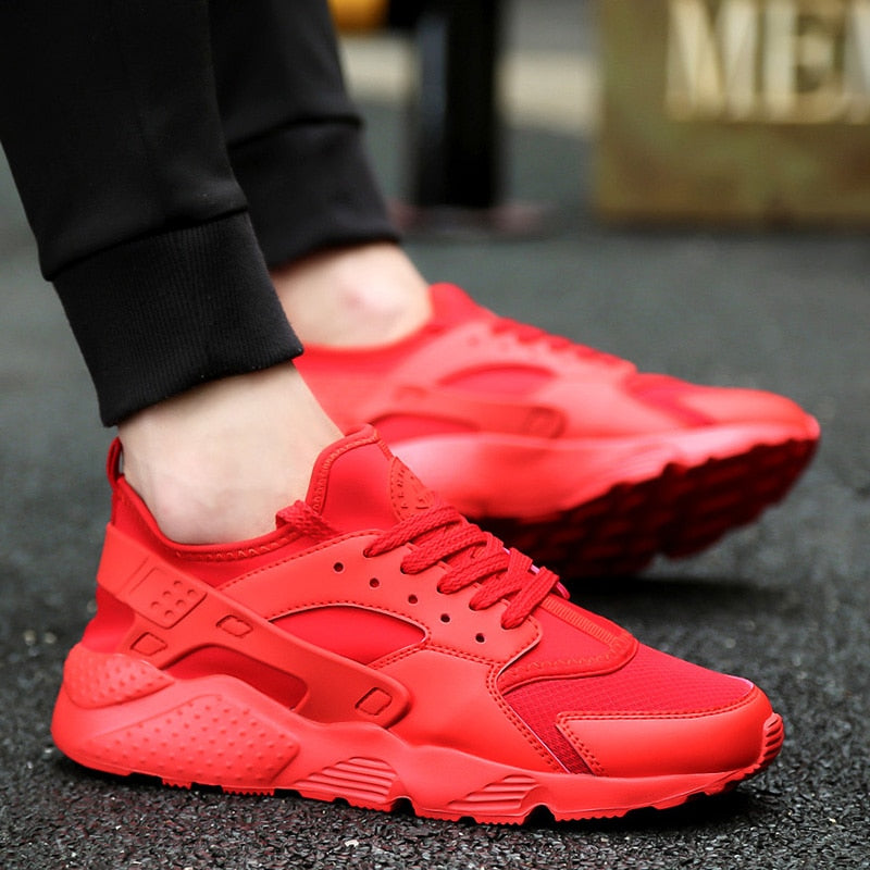 Herrens Chunky Sneakers Med Dämpad Sula Snörning Streetwear Bekväma Träningsskor