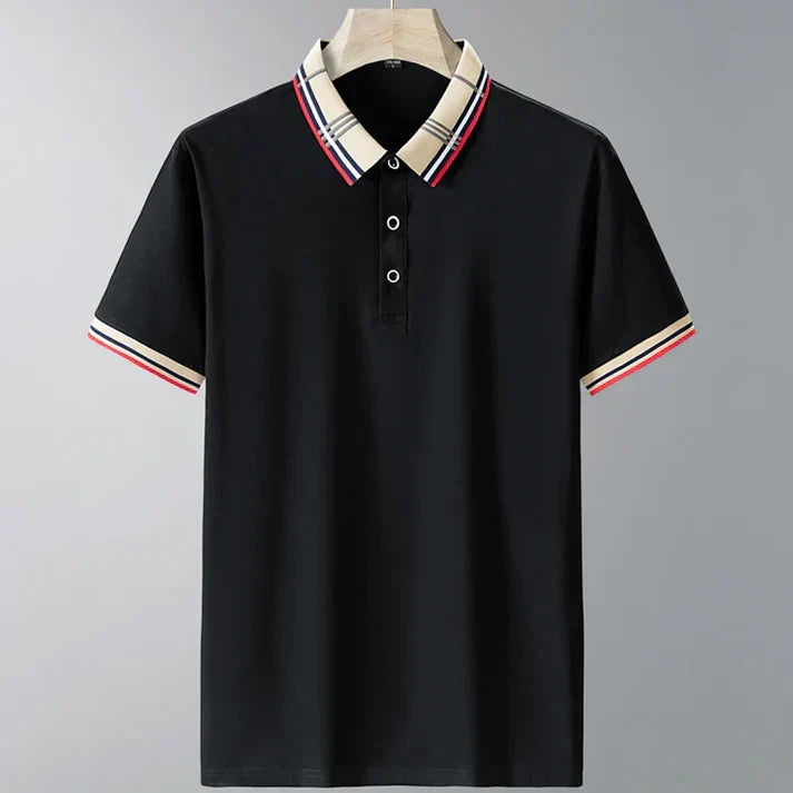 Herrens Poloshirt med Kontrastkrage, Finsmart Casual Stil