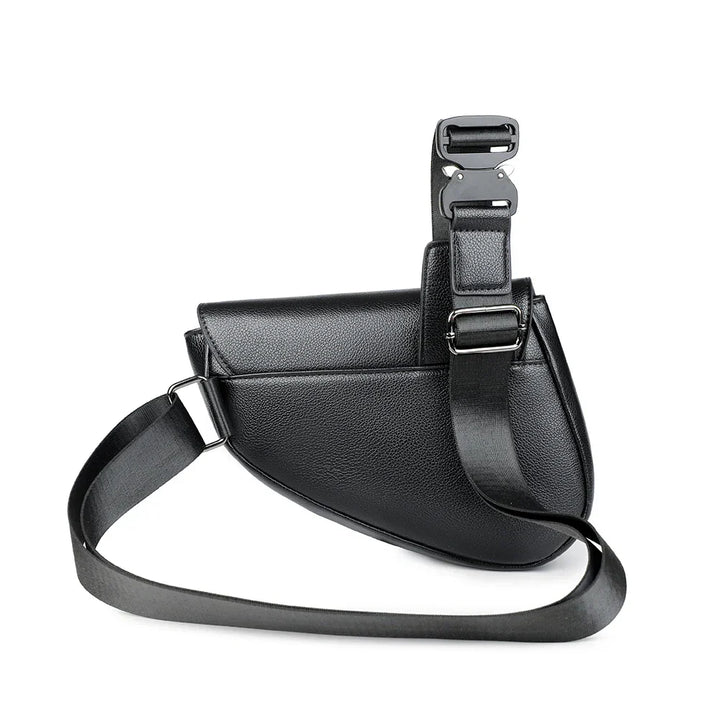 Herrars Crossbody-väska Strukturerad Sadelliknande Stil Justerbar Rem