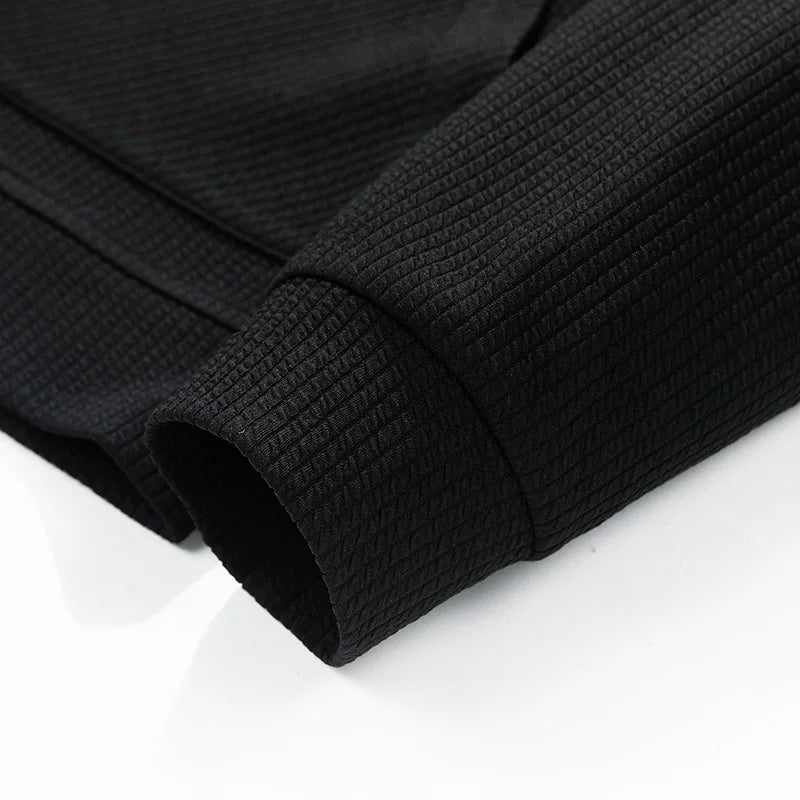 Herrars Vinter Zip Cardigan – Stretch Stickad Komfortlager