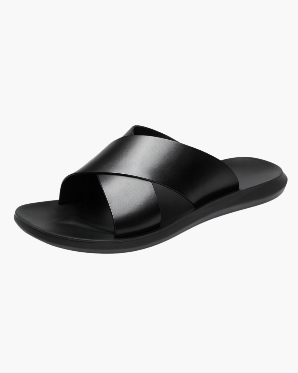 Herrens Minimalistiska Tvärrem Sandaler – Flexibla Slip-On Sandaler för Vår och Sommar