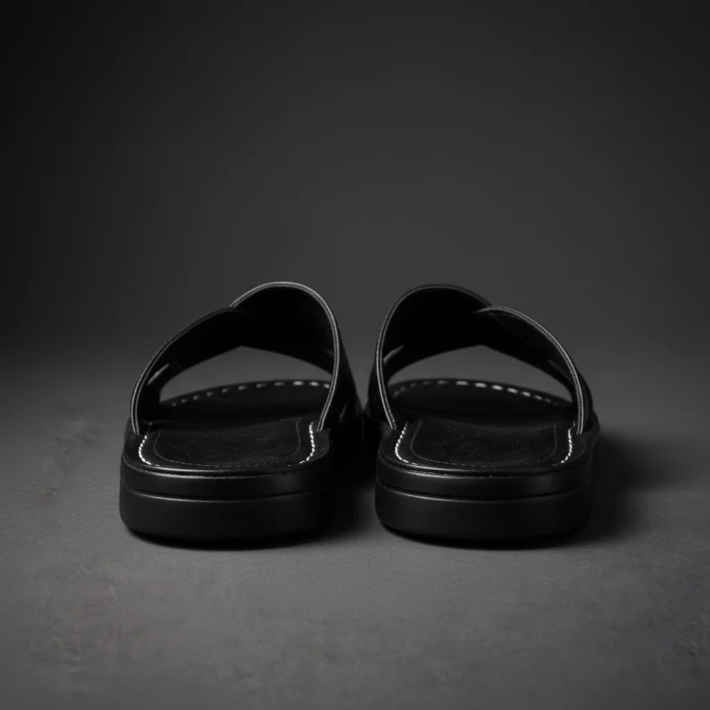 Herrers Cross-Strap Slide Sandaler – Slip-On Sommar Skor för Semester och Vardagsbruk