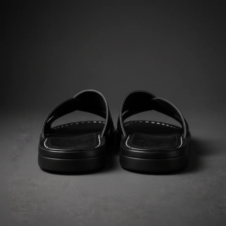 Herrers Cross-Strap Slide Sandaler – Slip-On Sommar Skor för Semester och Vardagsbruk