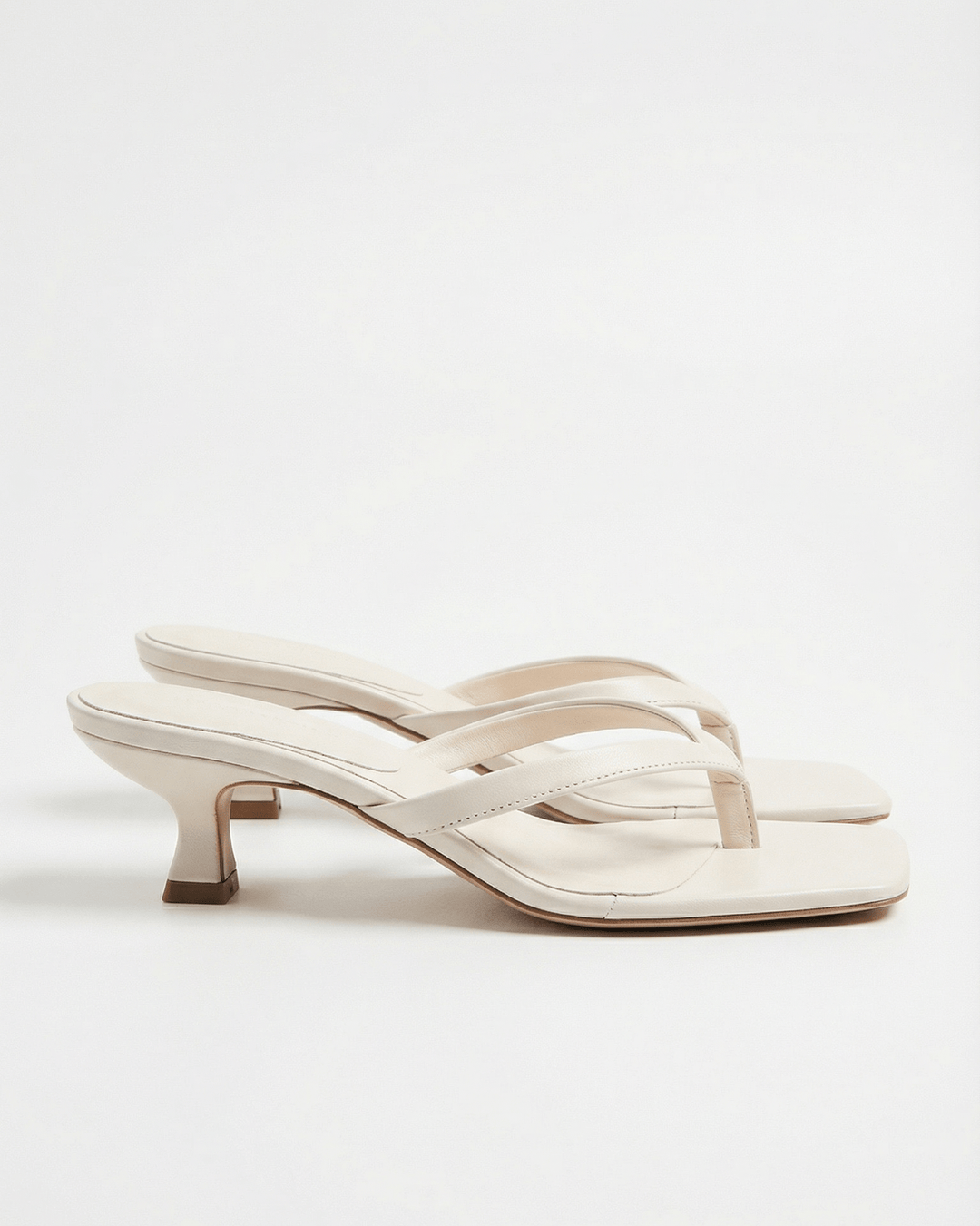 Kvinnors Kitten Heel Mule Sandaler – Minimalistiska Fyrkantiga Slip-Ons för Smart Casual och Kvällsbruk