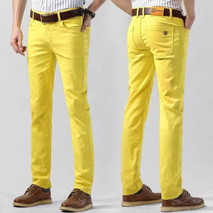 Herr Stretch Cotton Chino Byxor – Andningsbara Regular Fit Byxor för Kontor och Smart Casual Användning