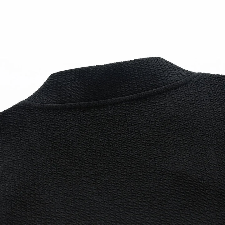 Herrars Vinter Zip Cardigan – Stretch Stickad Komfortlager