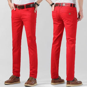 Herr Stretch Cotton Chino Byxor – Andningsbara Regular Fit Byxor för Kontor och Smart Casual Användning