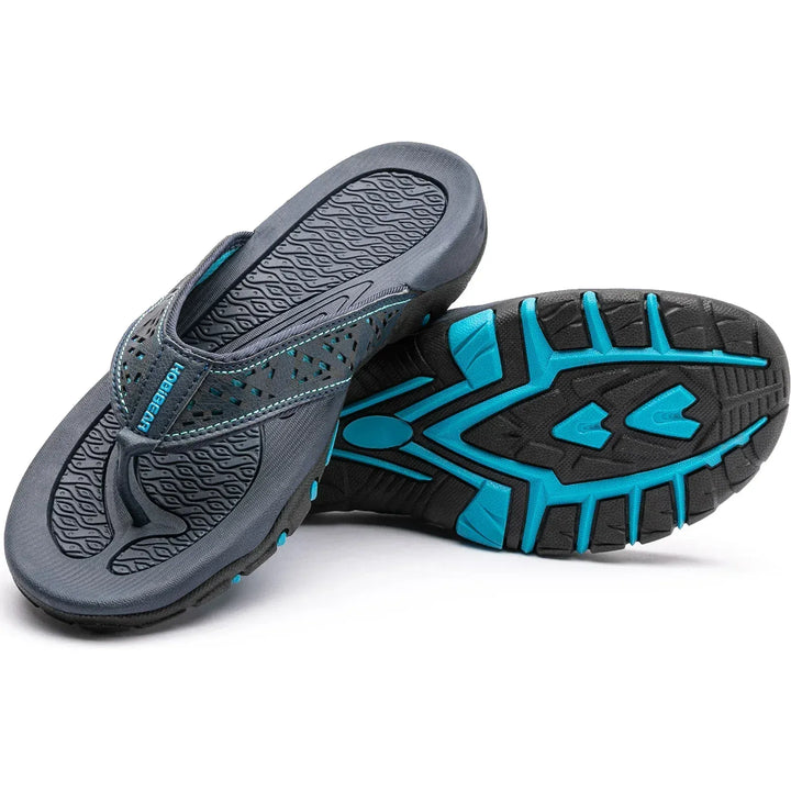 Herrars utomhus flip-flops med dämpad sula och texturerad sommar sandal