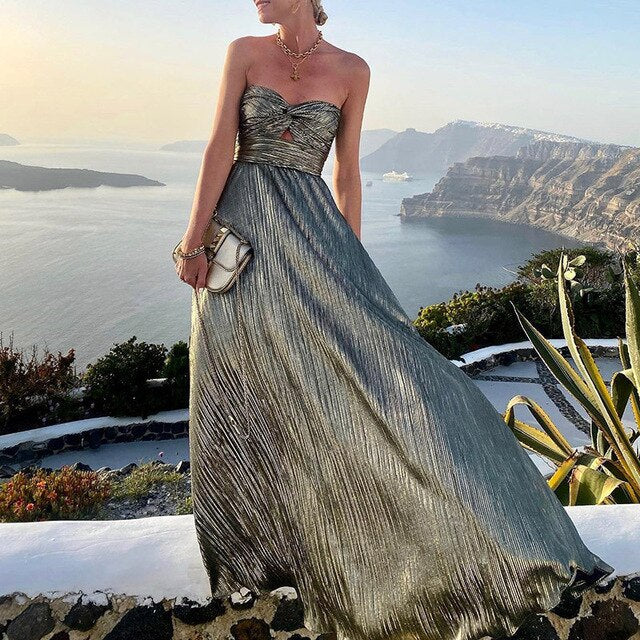 Kvinnors Eleganta Sommar Maxi Klänning – Lätt Flödande Bekväm Stilig Avslappnad Chic Outfit