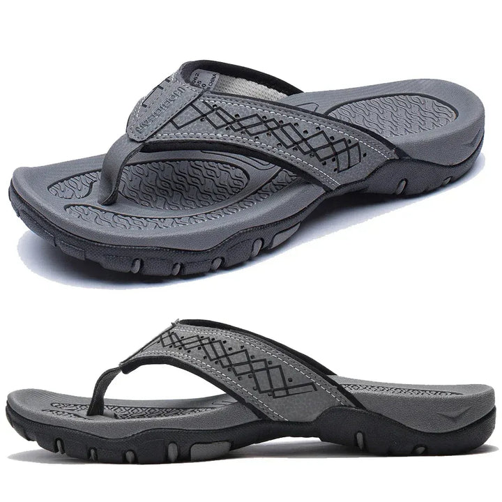 Herrars utomhus flip-flops med dämpad sula och texturerad sommar sandal